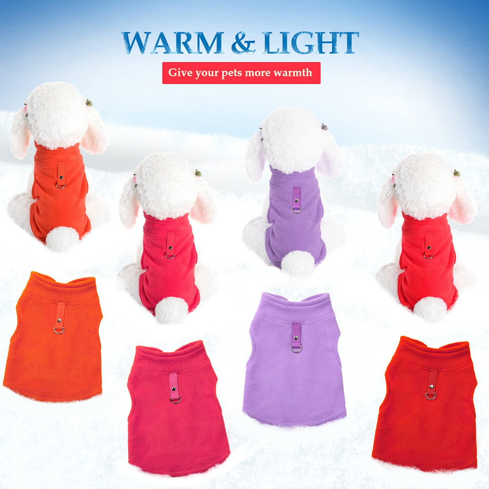 Weewooday dog sweater purple pattern with leash ring for versatile winter wear.