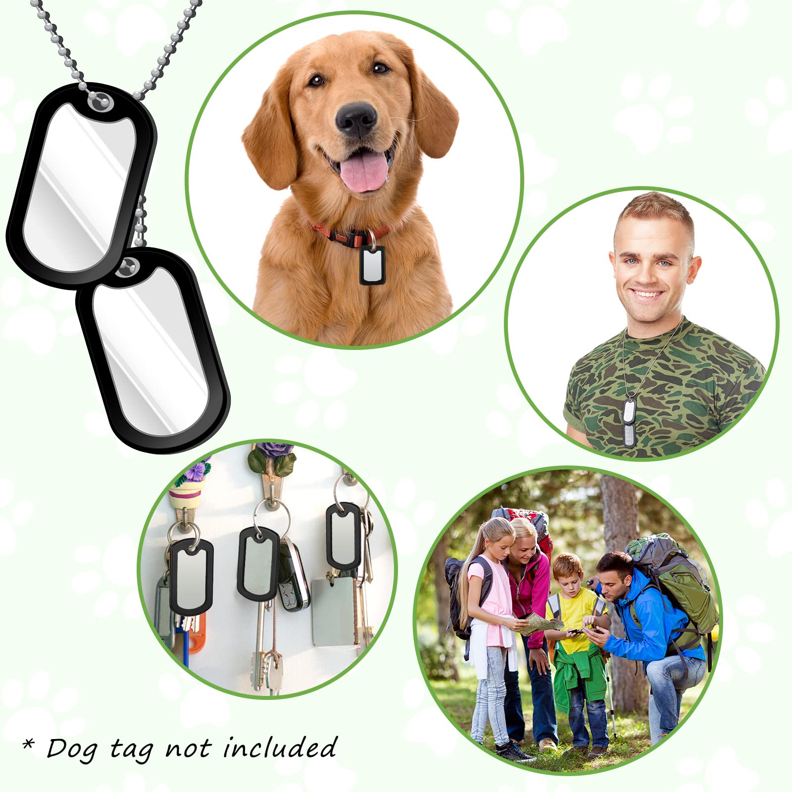 Weewooday dog tag silencers packaged ten-pack provides replacements for multiple tags