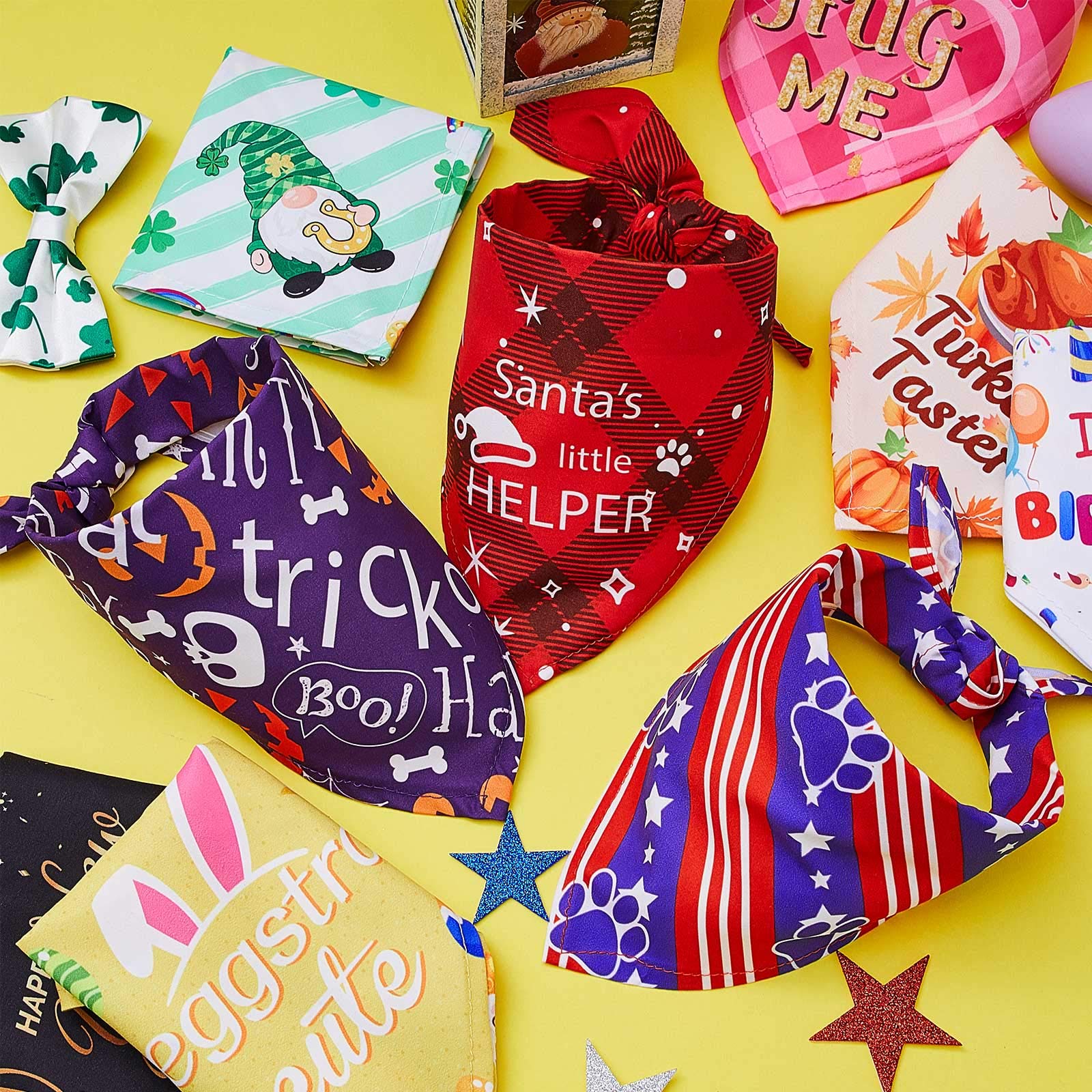 Weewooday Easter dog bandana pattern for playful spring outfits.