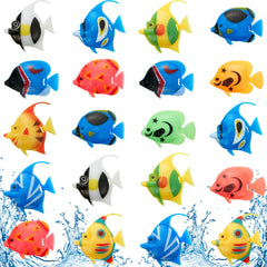 Weewooday floating fish ornament in a tank adds lifelike movement for vibrant aquarium decor.