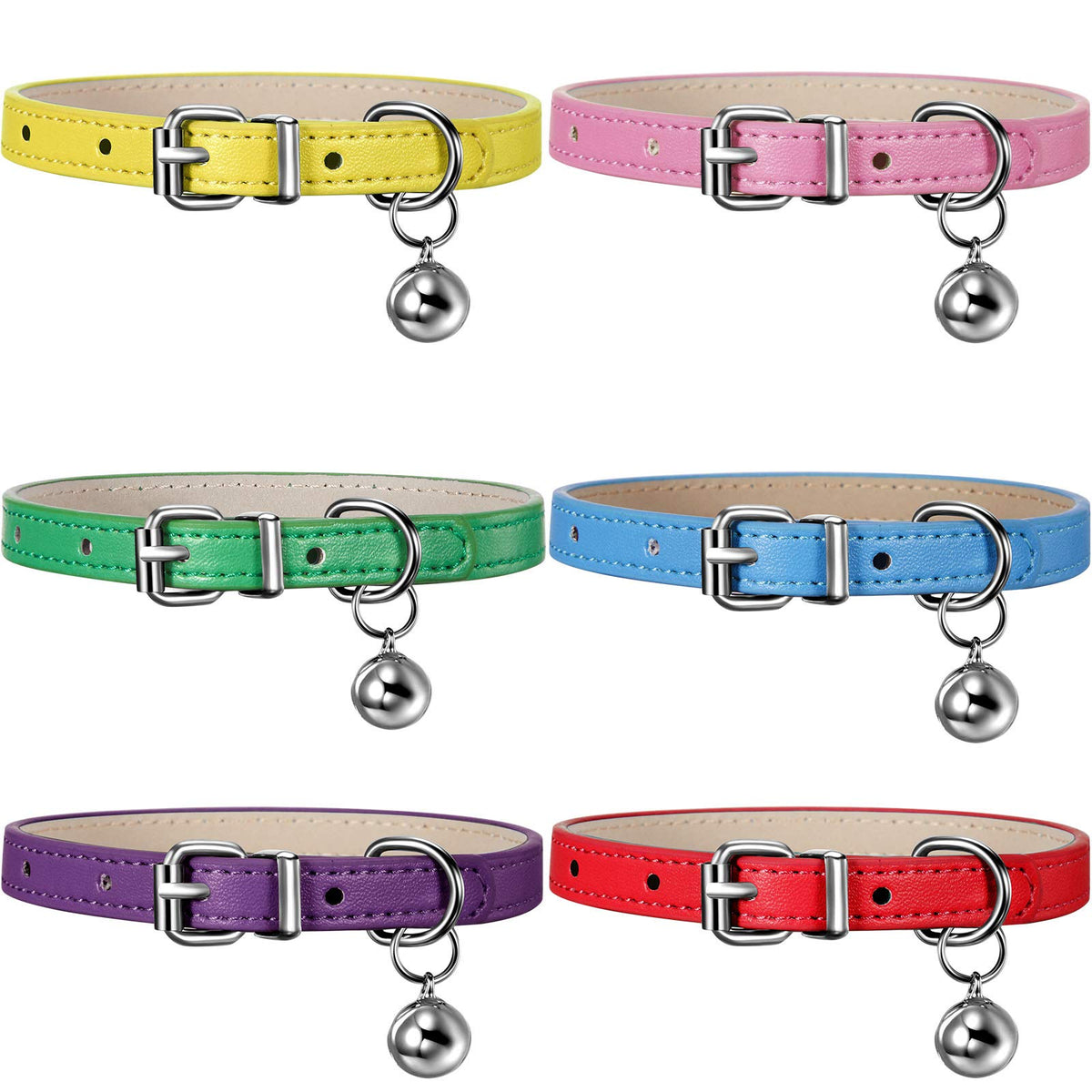 Weewooday leather cat collar pink bell helps track pets with a playful style.