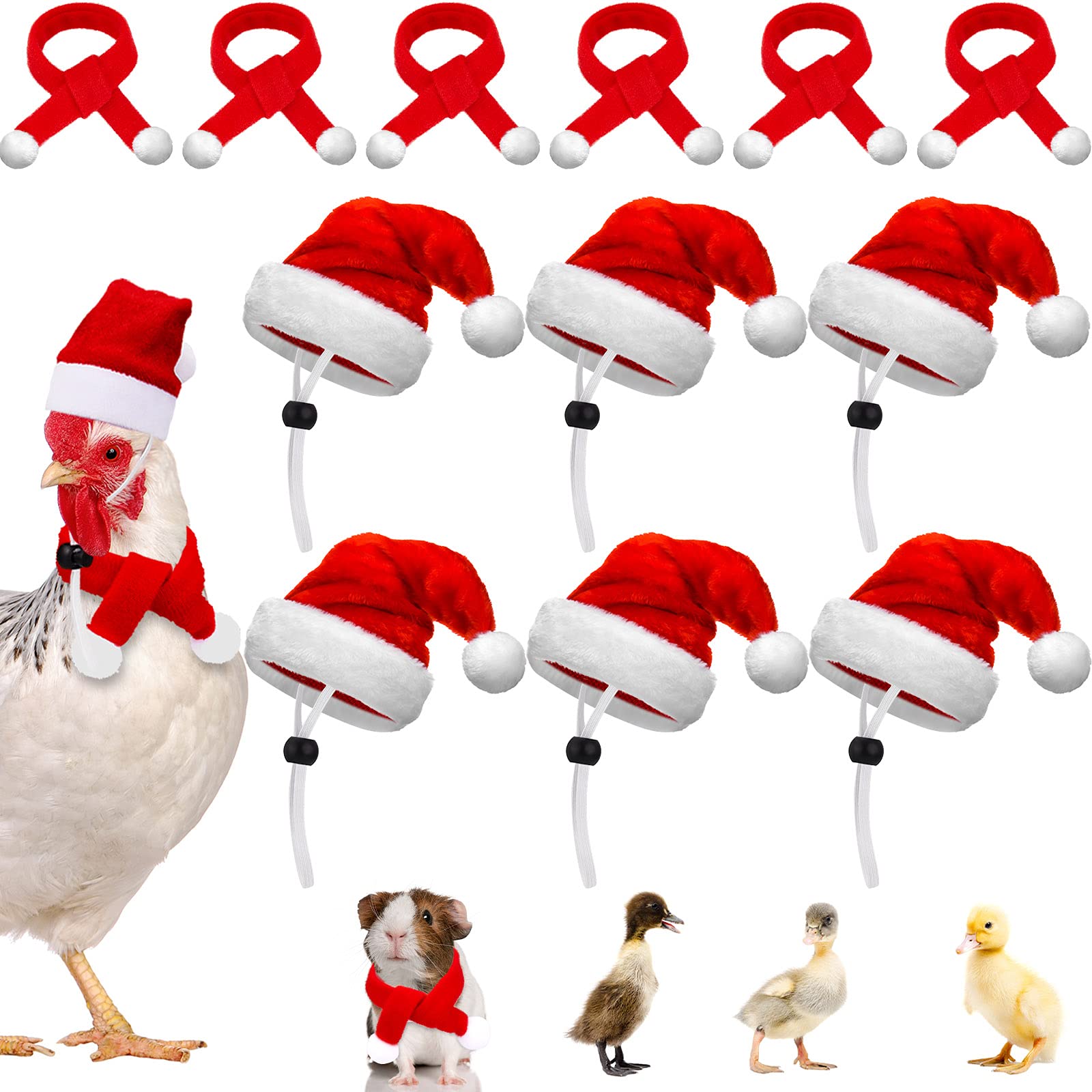 Weewooday mini Christmas pet hat pack with adjustable fit for small animals