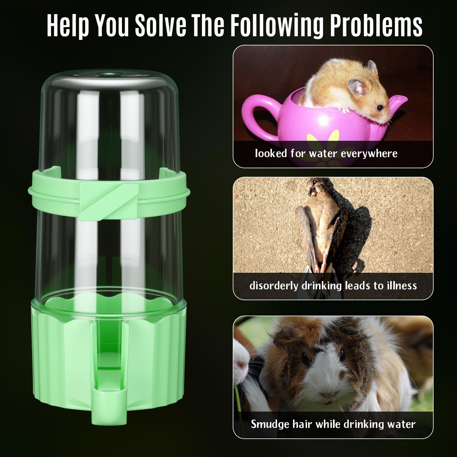 Weewooday parrot finch waterer supports easy refills and clean cages.