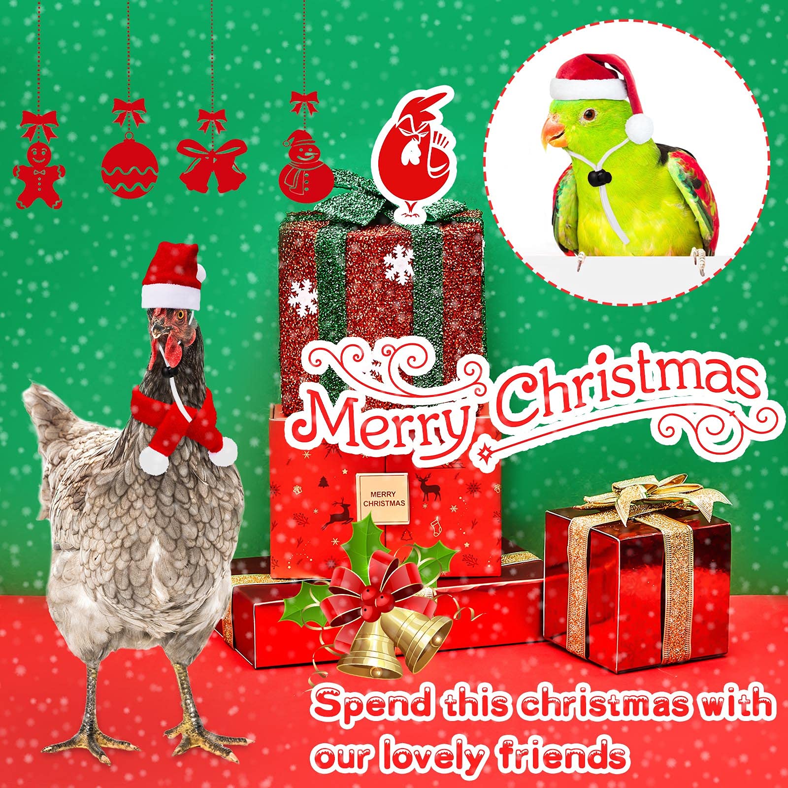 Weewooday red and white pet scarf adds festive flair and warmth