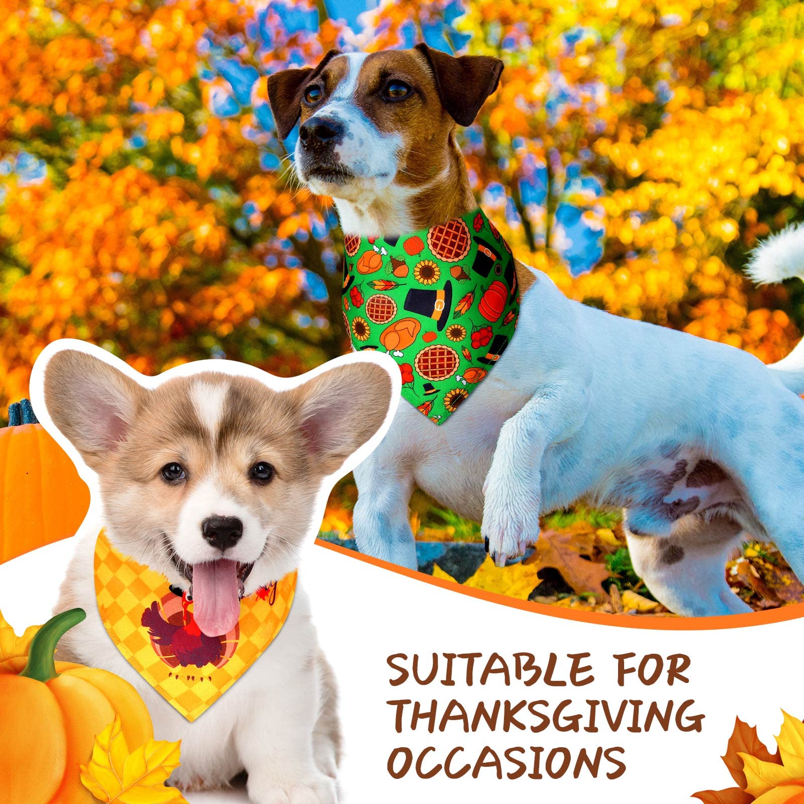 Weewooday polyester-breathable-bandana keeps pets cool and comfortable during wear.