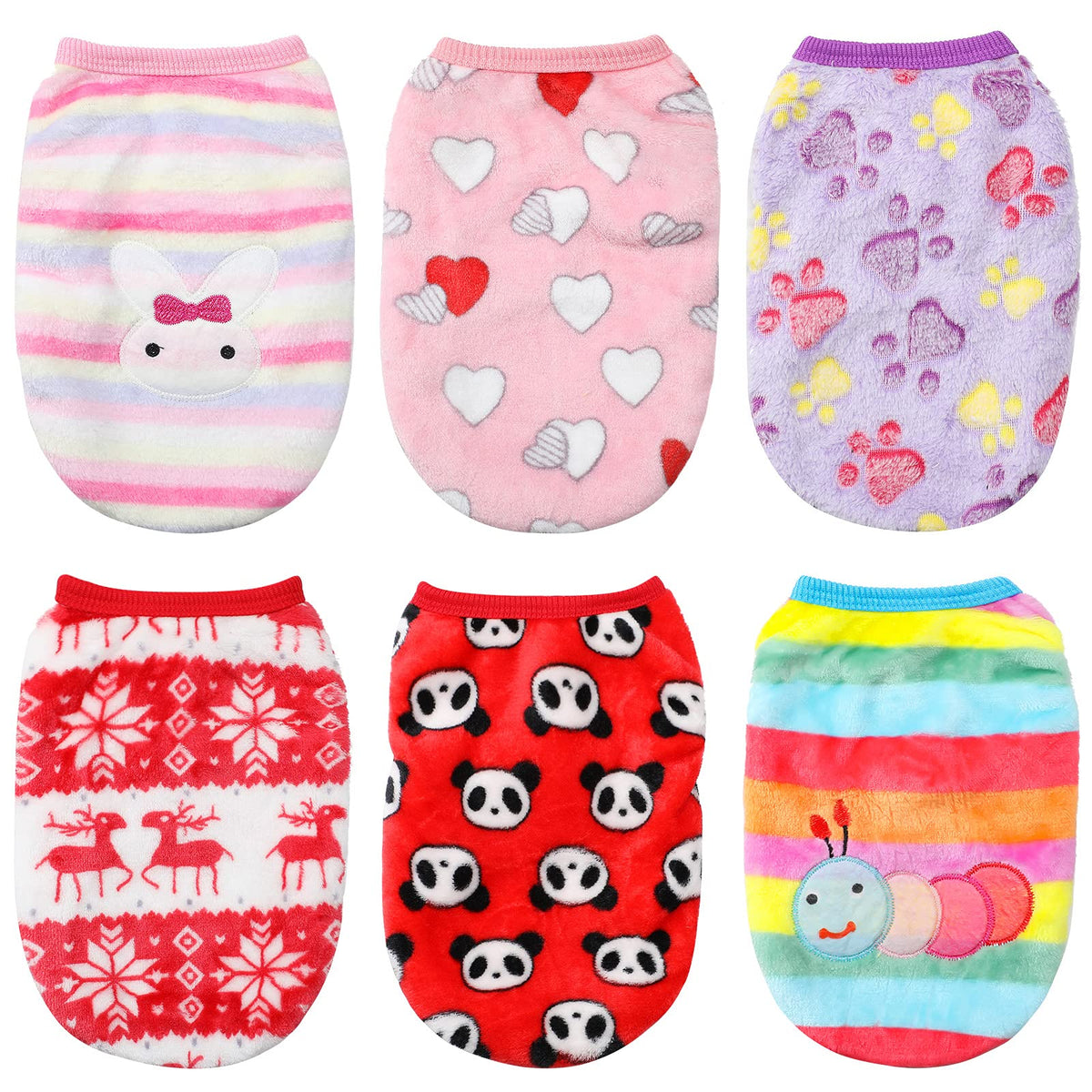 Weewooday puppy clothes 6 styles pack for winter warmth and style.