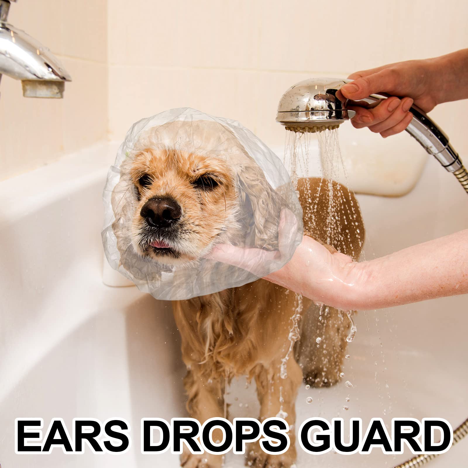 Weewooday puppy and kitten bath time cap protects ears during grooming