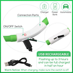 Weewooday red light up dog collar improves visibility at dusk.