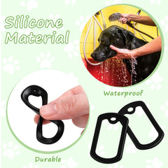 Weewooday silicone dog tag silencer quieting action on noisy tags during runs