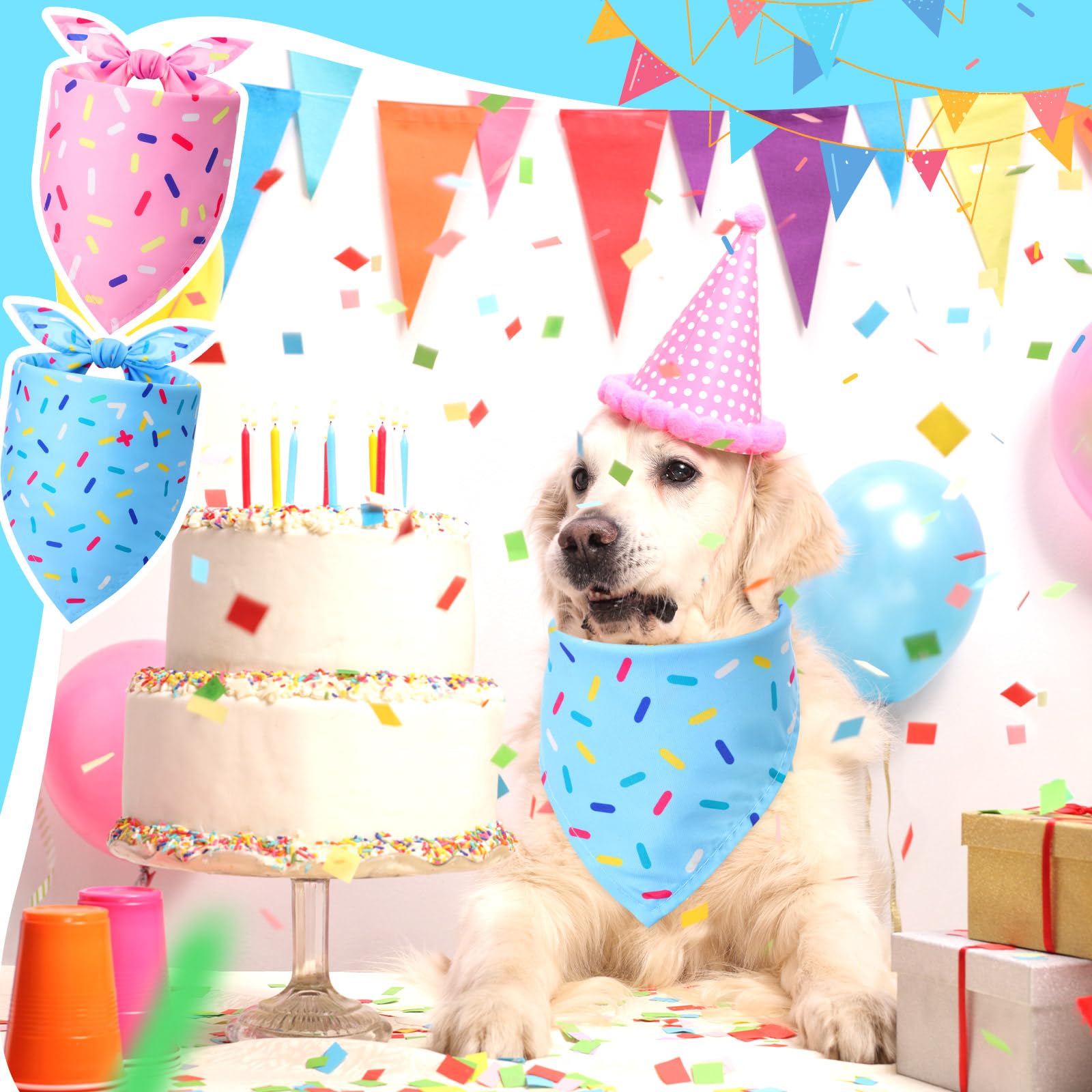 Weewooday soft polyester dog bandana emphasizes comfortable wear