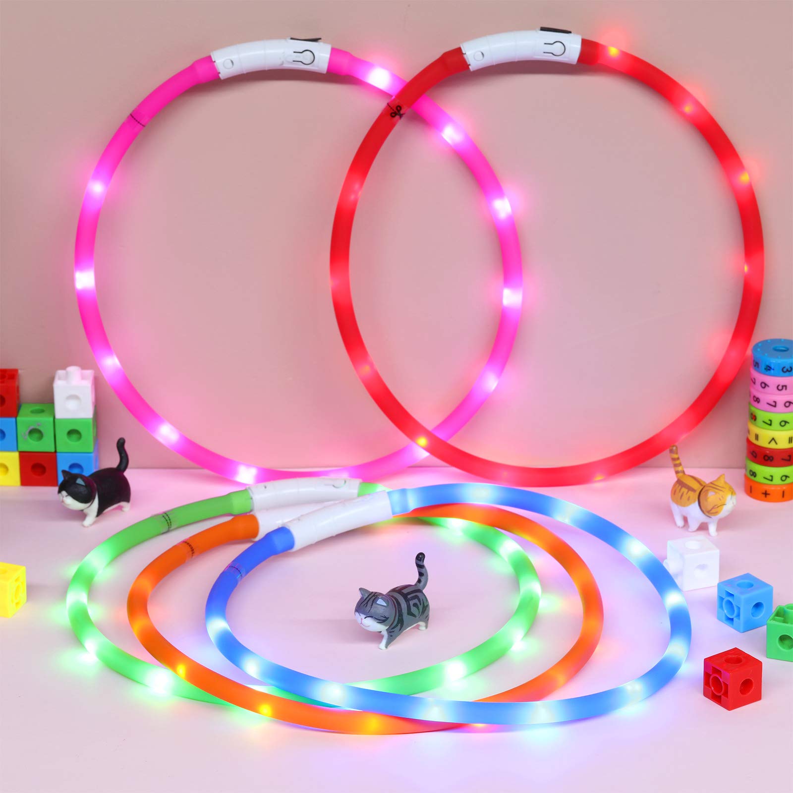 Weewooday USB charging lid image shows easy recharge for LED dog collars.