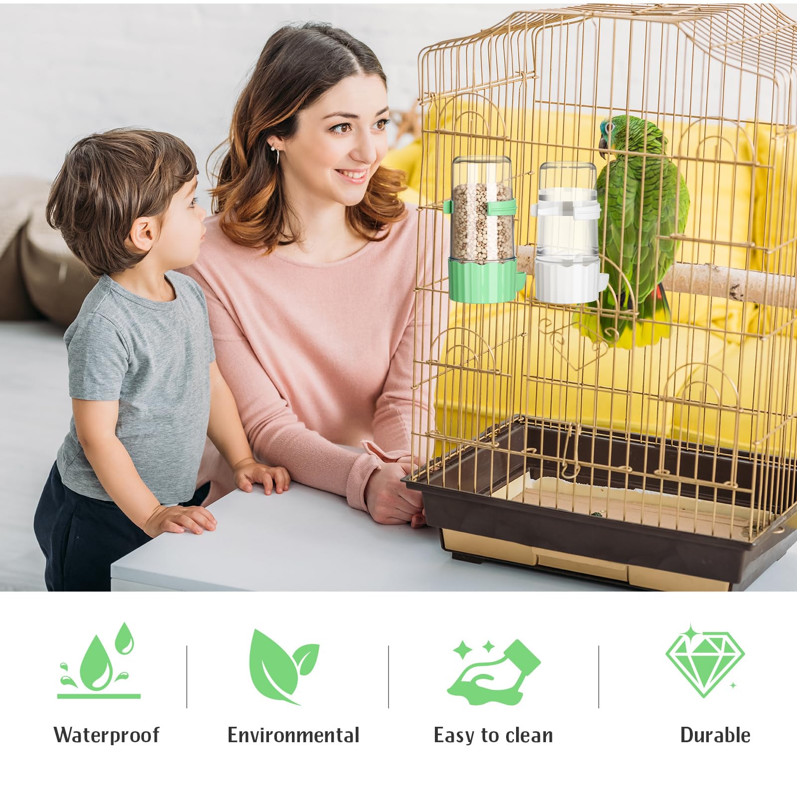 Weewooday vertical cage mount dispenser simplifies placement and maintenance.