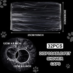 Weewooday waterproof pet bath cap keeps shampoo out for calm bath time
