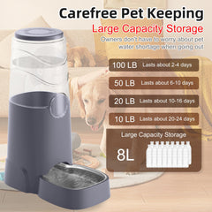 Wefeedy stainless steel bowl gravity waterer highlights durable material and easy cleaning.