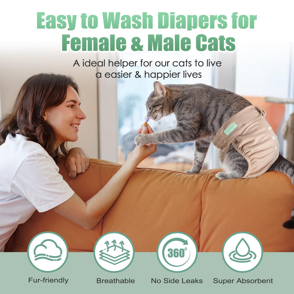 Wegreeco cat diapers absorbent-layers showcases leak protection with multiple inner layers.