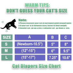 Wegreeco cat diapers size-measure focuses on accurate waist measurement for proper fit.