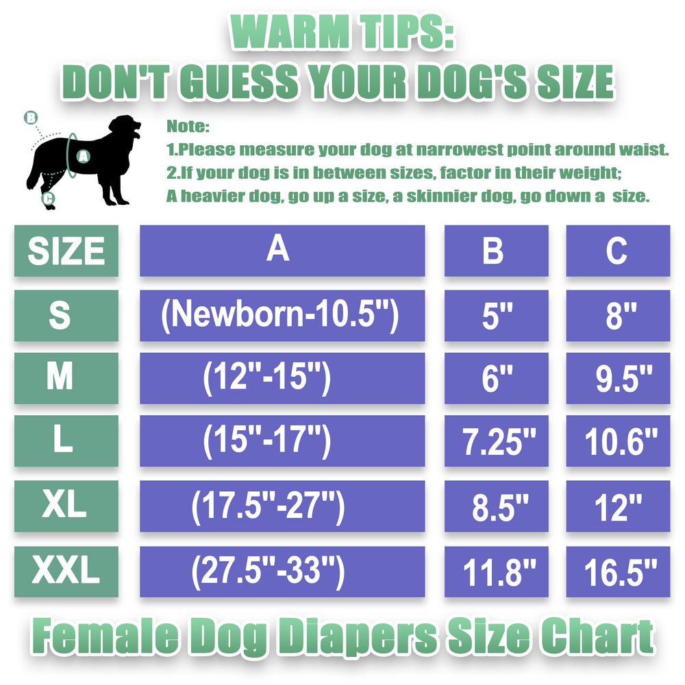 Wegreeco dog diapers female-design easy-on-wrap — convenient fit during heat cycles.