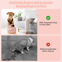Wegreeco soft fabric dog diaper for comfortable all-day wear