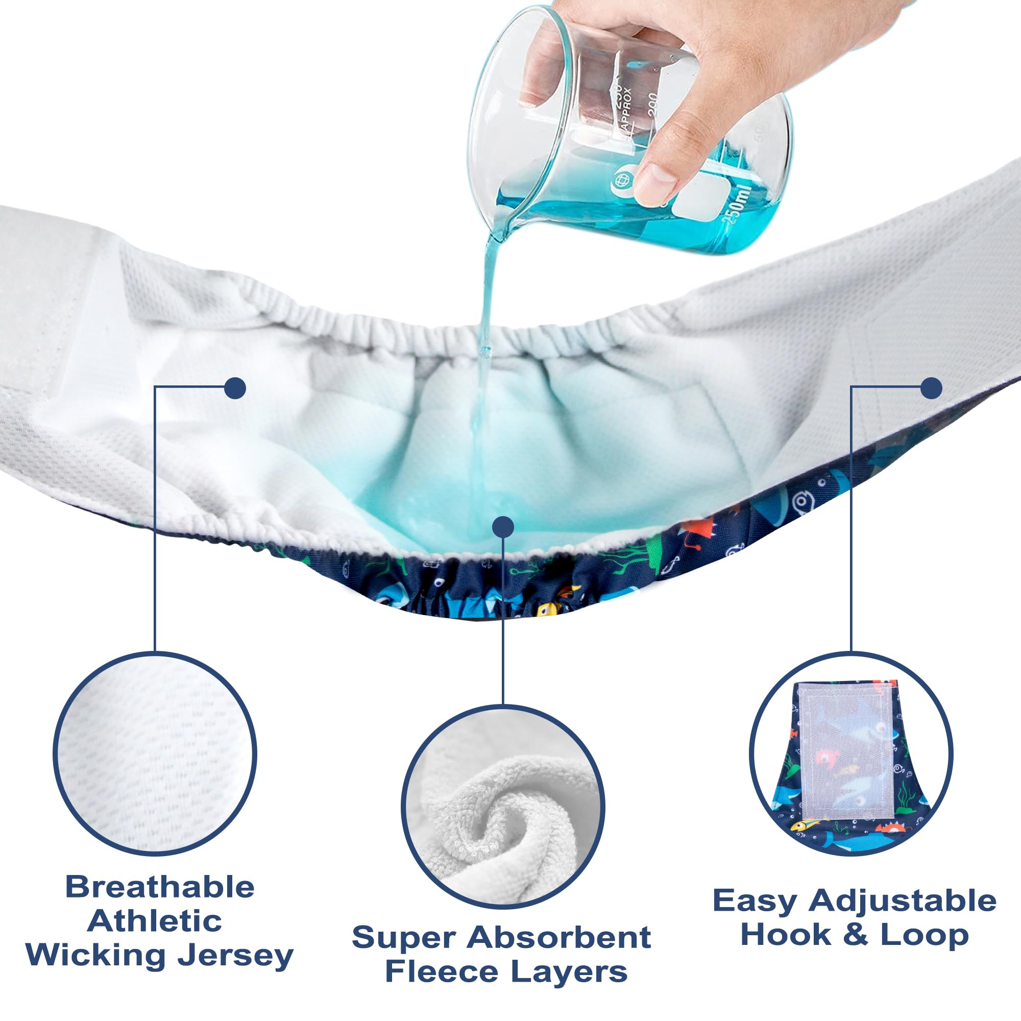 Wegreeco small dog diapers measure 11-14 inches for a secure fit.