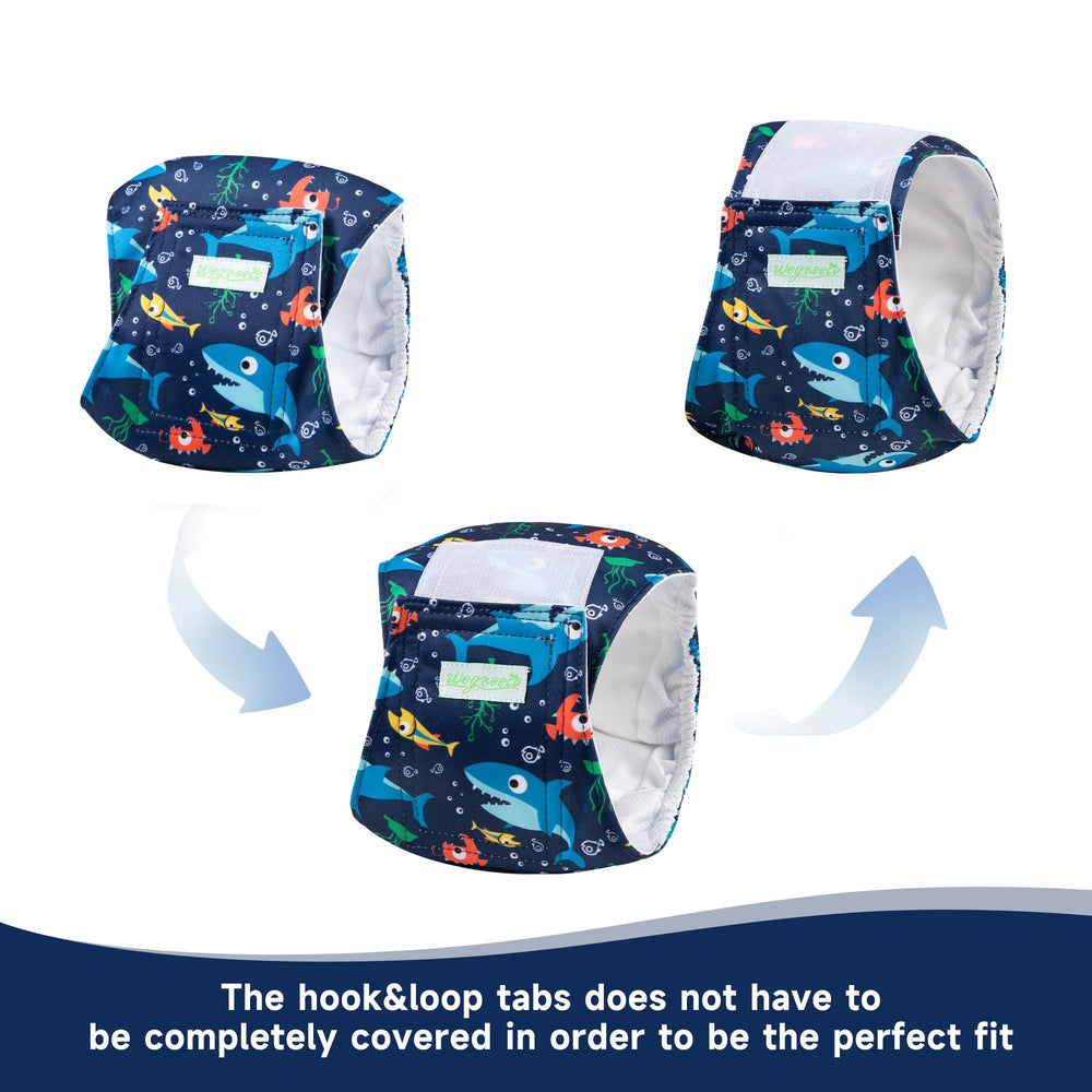 Wegreeco small dog diapers soft inner lining for comfortable extended wear.