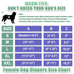 Wegreeco medium dog diaper demonstrating fit guidance for comfort.