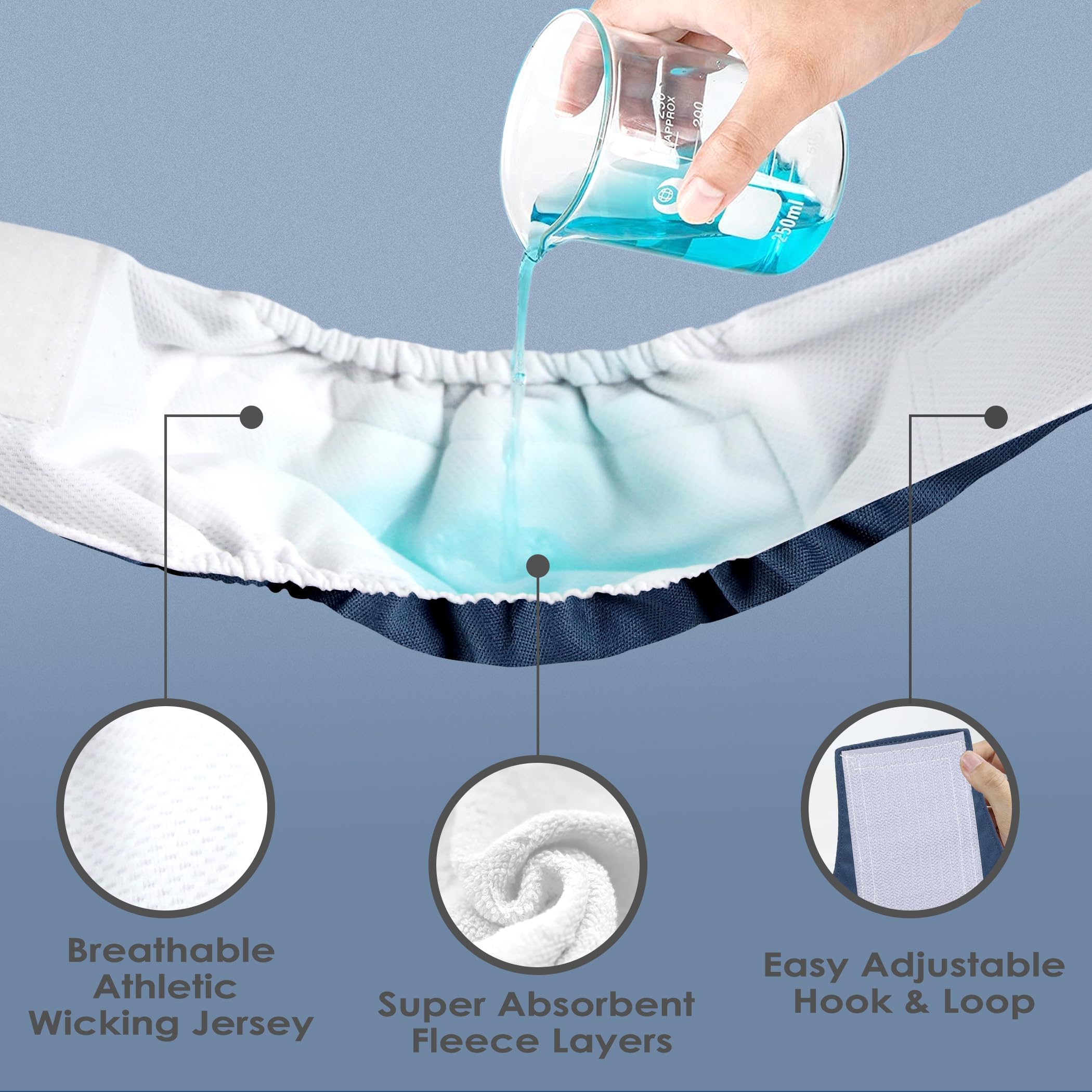 Wegreeco black pattern belly wrap reduces mess with secure moisture absorption