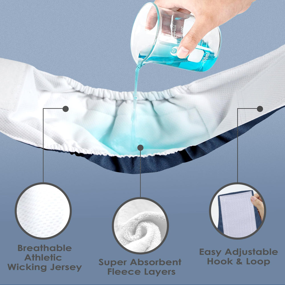 Wegreeco black pattern belly wrap reduces mess with secure moisture absorption