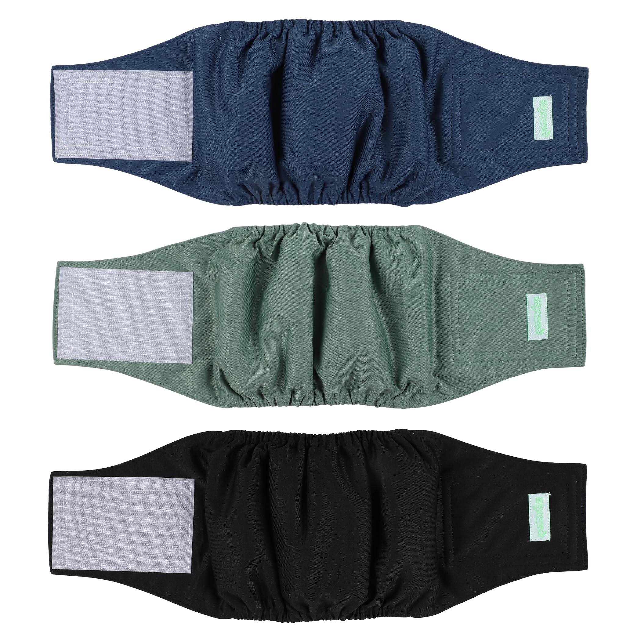 Wegreeco washable male dog belly band in blue pattern keeps rugs dry with leak-free design