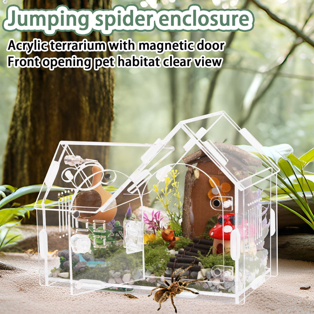 WEIKEJINA compact desk-sized terrarium fits on shelves for space-conscious habitats