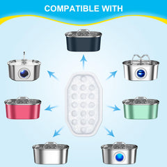 WEIKEY cat fountain pre-filter sponge adds debris capture for fresher water.