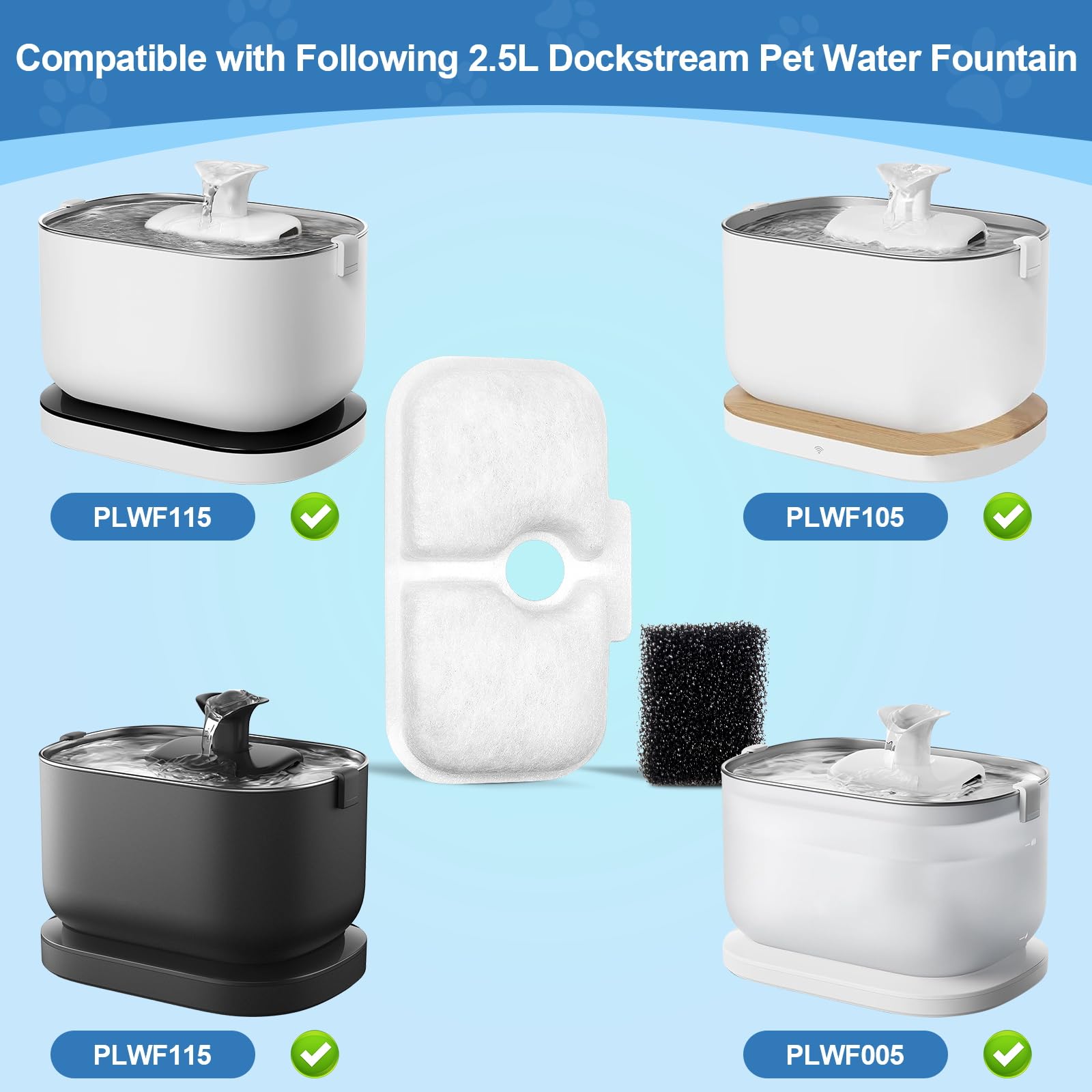 WEIKEY dockstream cat fountain filter close-up demonstrates multi-layer filtration for fresh water.