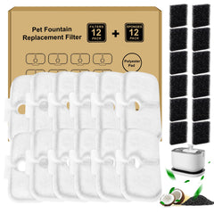 WEIKEY dockstream-filter-pack-24 close-up shows replacement filters for clean cat water.