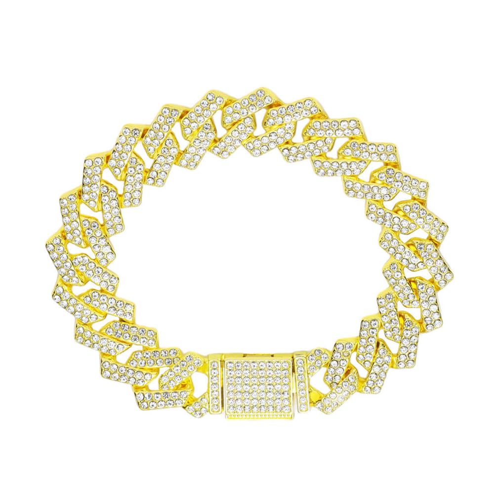 WeimoMonkey diamond rhinestone dog-collar close-up shows sparkling bling