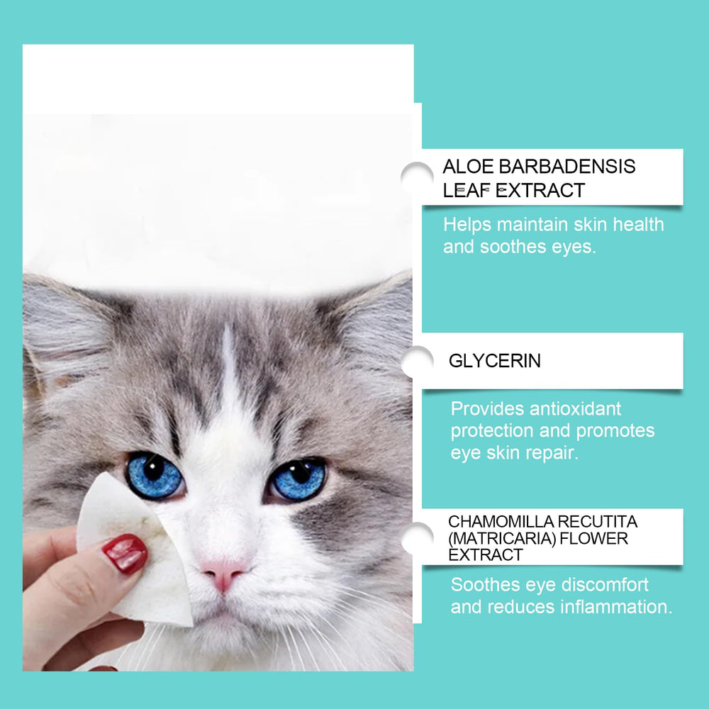 Weivone eye wipes tear-stain removal for light fur care