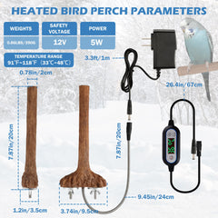 WEIYOONS bird heater with 6 levels lets you customize warmth for each bird.