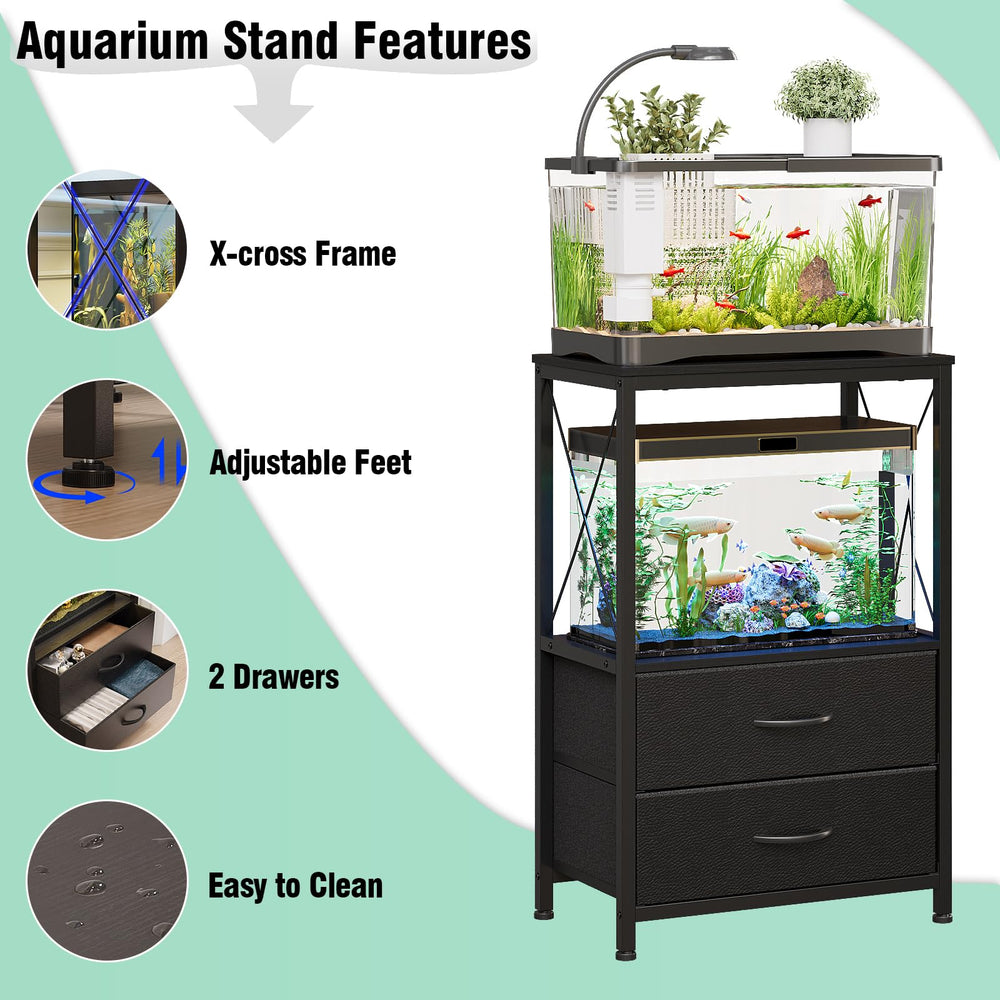 Welfuturer aquarium stand dimensions 20.5 by 11.8 by 31.5 inches