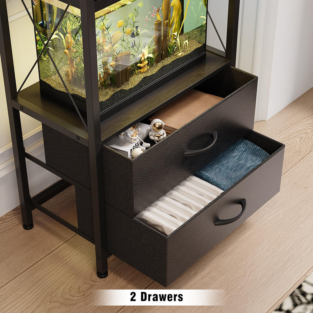 Welfuturer aquarium stand lower shelf is ideal for extra storage