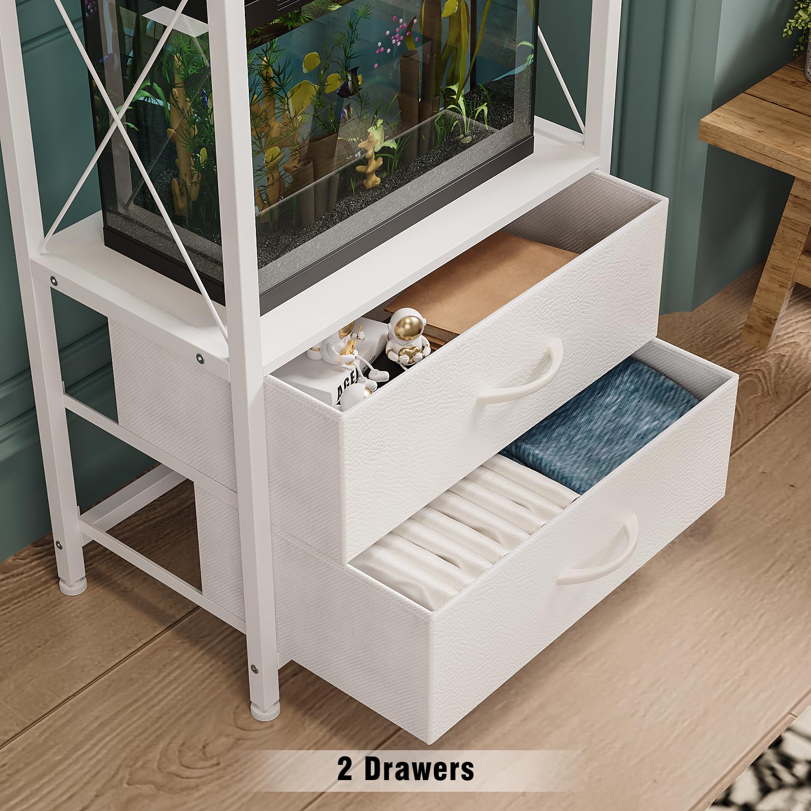 Welfuturer stand drawer closed emphasizes concealed storage for supplies