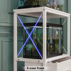 Welfuturer stand drawer open demonstrates organized storage for fish-keeping tools