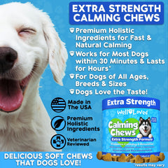 Well Loved Calming Chews bacon flavor closeup emphasizes tasty chew with calming potential.