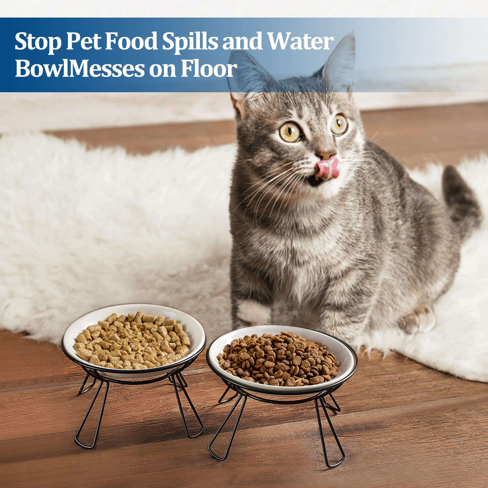Wellbro cat bowls dishwasher-safe ceramic bowls with easy cleaning impression
