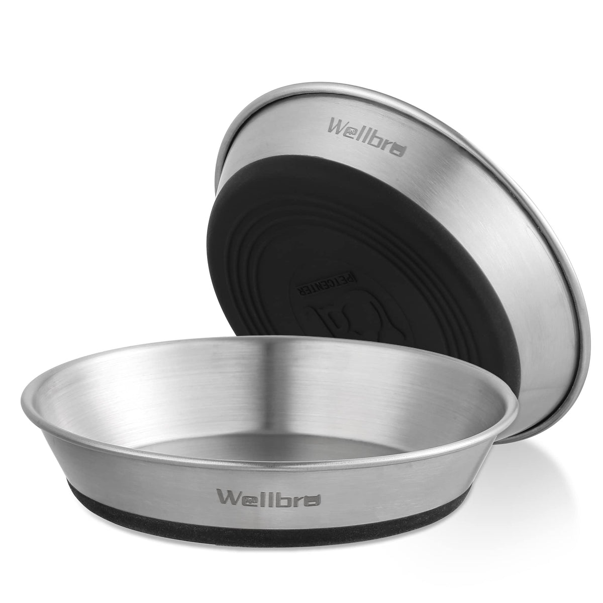 Wellbro cat bowls with wide shallow design reduce whisker contact during meals.