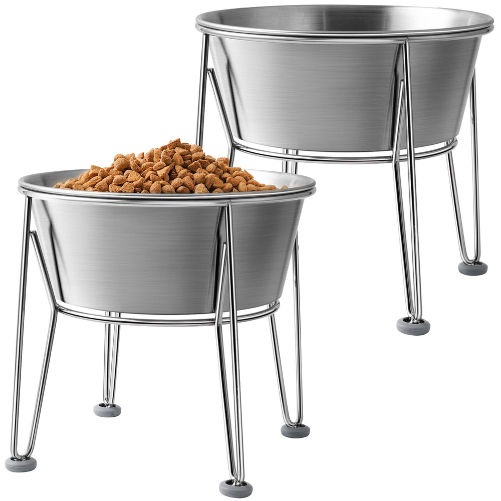 Wellbro elevated dog bowls stand for comfortable meals and better posture.