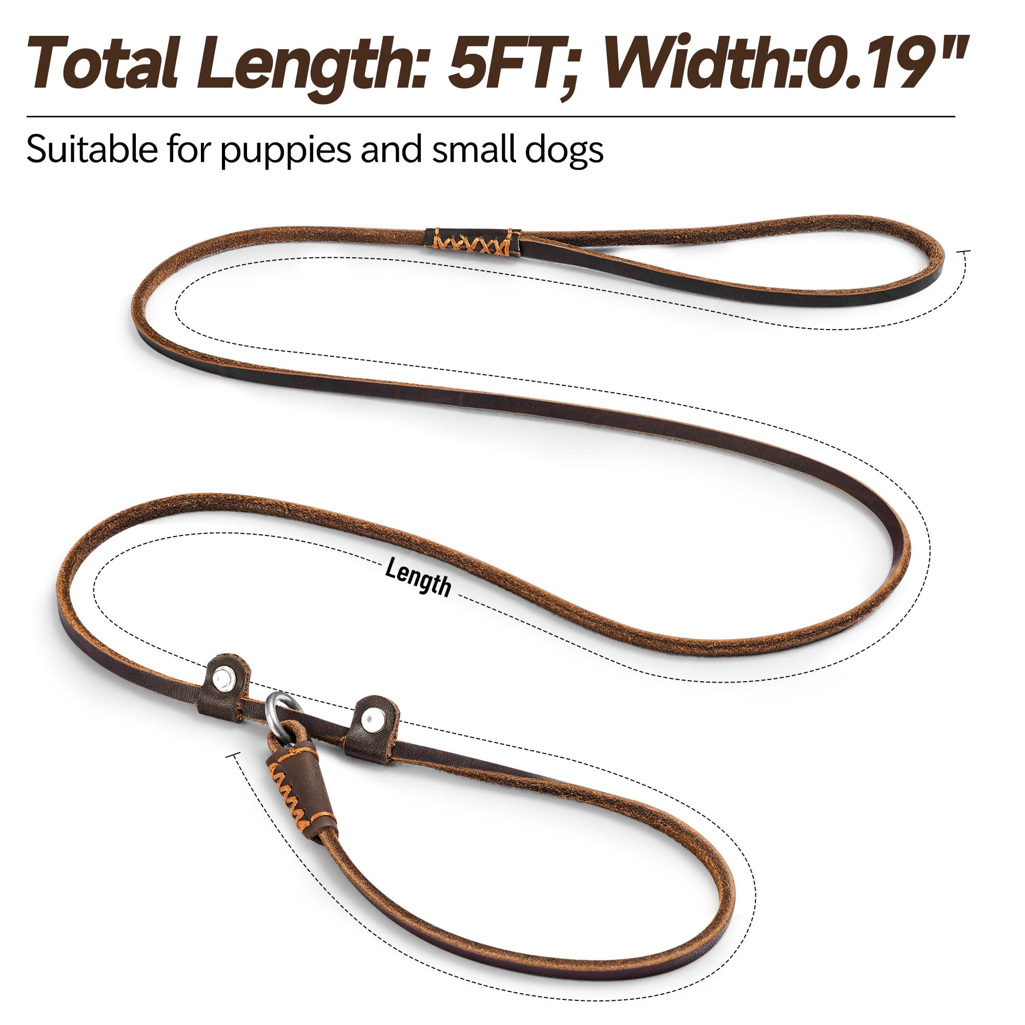 Wellbro leash with O-ring in brown emphasizes secure hardware and reliable grip.