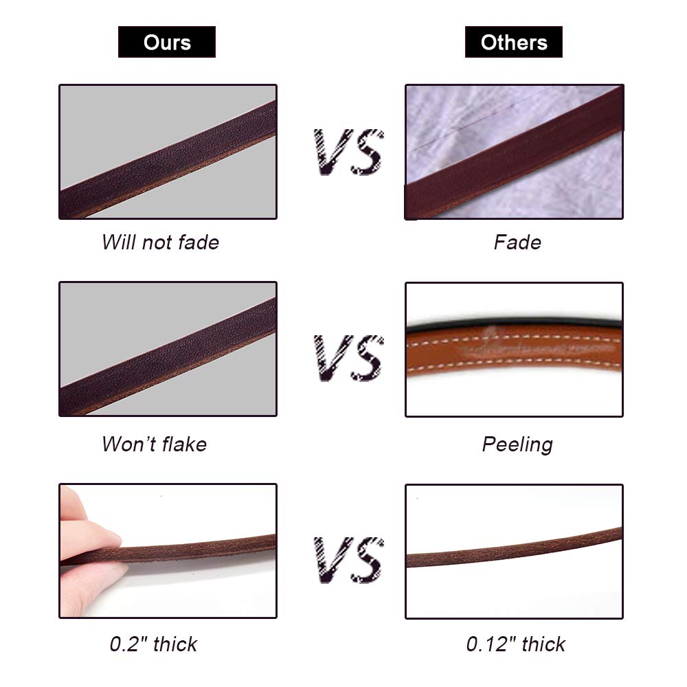 Wellbro genuine leather with metal snaps and reinforced stitches for lasting durability.