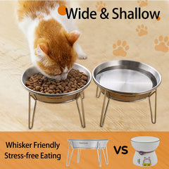 Wellbro stainless steel bowls, 12oz capacity, ideal for small pets