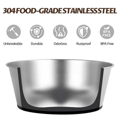 Wellbro stainless steel dog bowls are dishwasher safe for hassle-free cleaning.