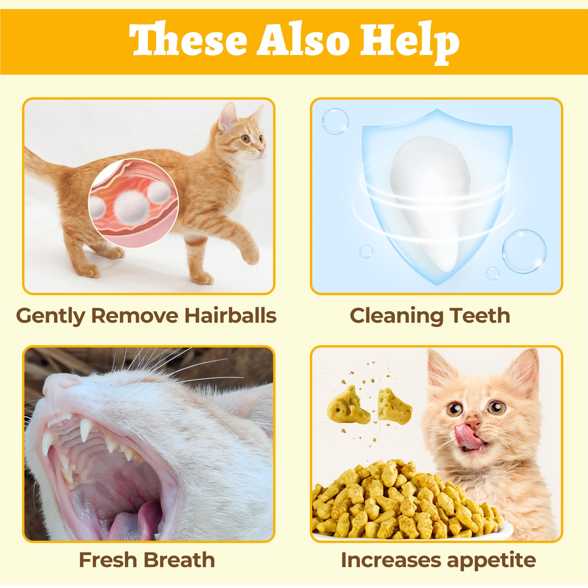 Wellix cat treats hairball-control-digestive close-up illustrates natural grass and hairball management potential.