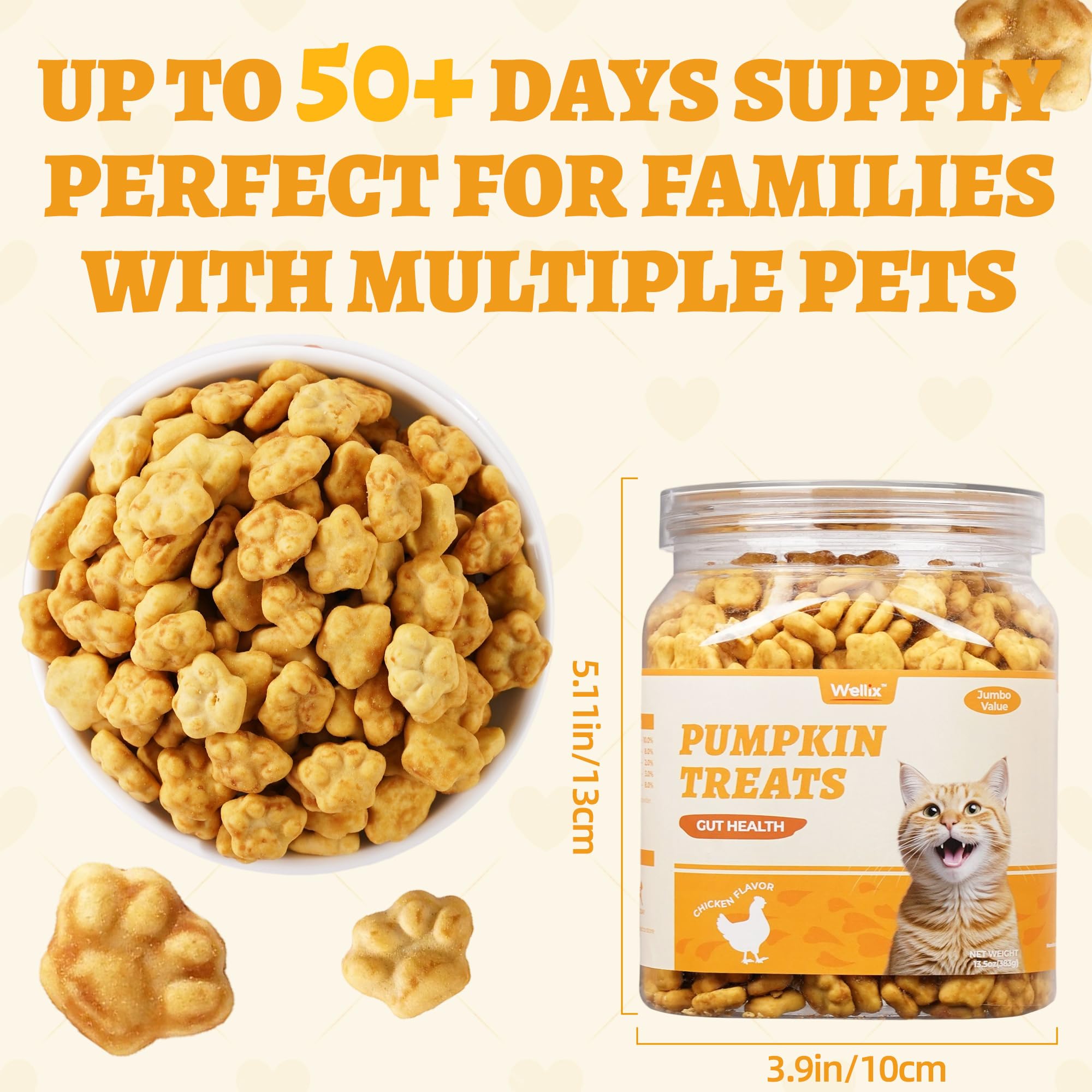 Wellix cat treats as meal toppers on cat food shown in bowl.