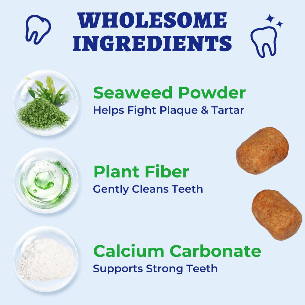 Wellix chicken-flavor dental treats entice picky eaters while promoting dental health.